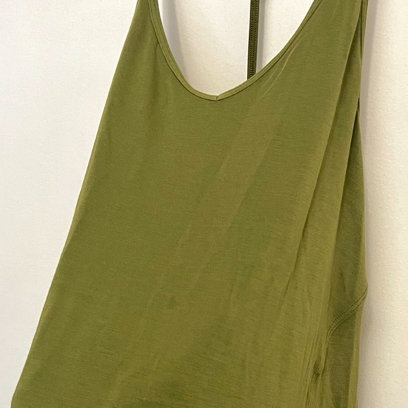 Lululemon l Modal-Silk Yoga Tank Top in Bronze Green - Size 4 - Picture 6 of 6